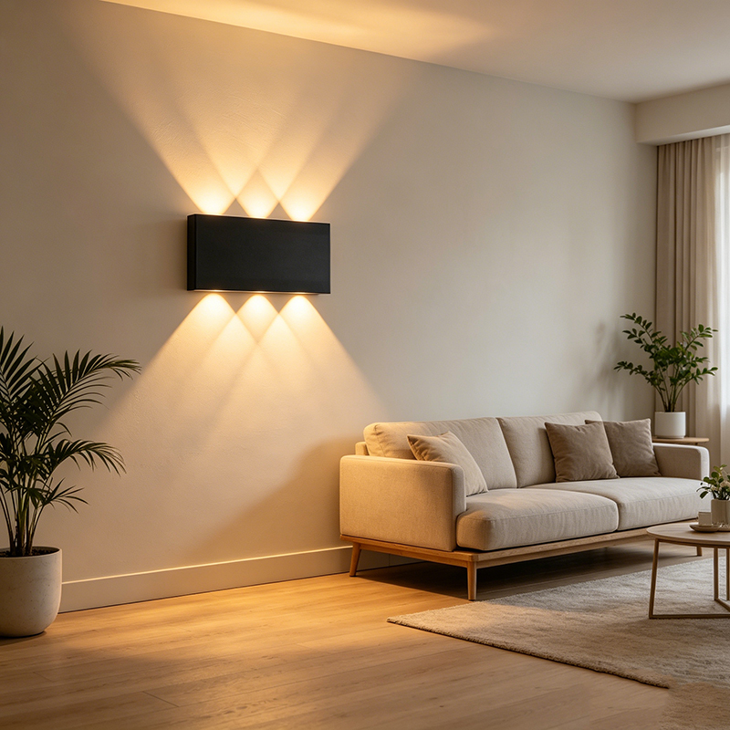 Minimalist Rectangular ABS Rechargeable Wall Lamp, Modern Motion Sensor LED Sconce - Image 3