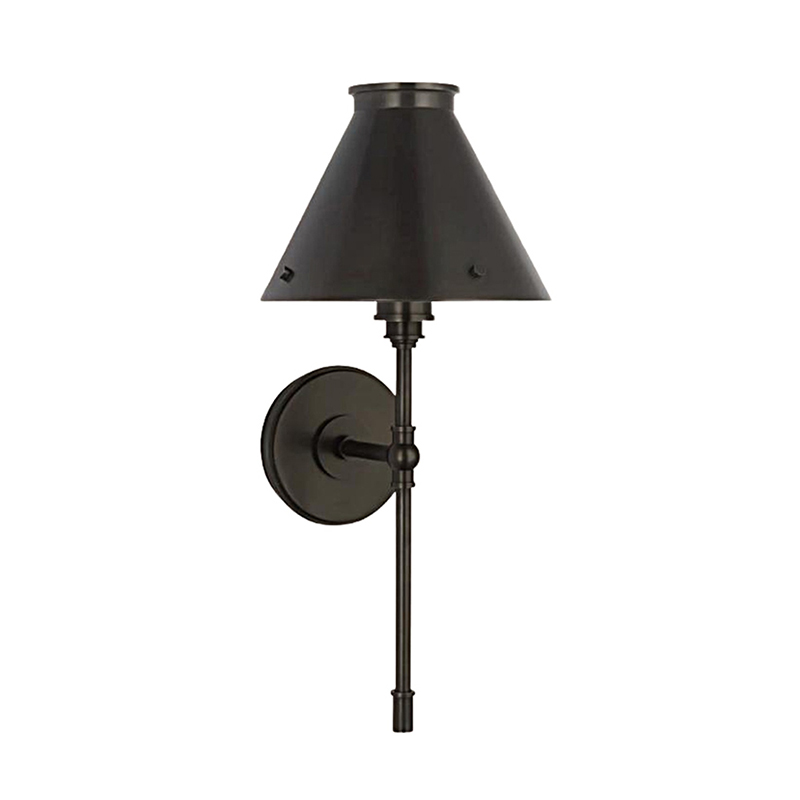 Rustic Cone Shade Wall Lamp with Oil-Rubbed Bronze Finish - Image 3