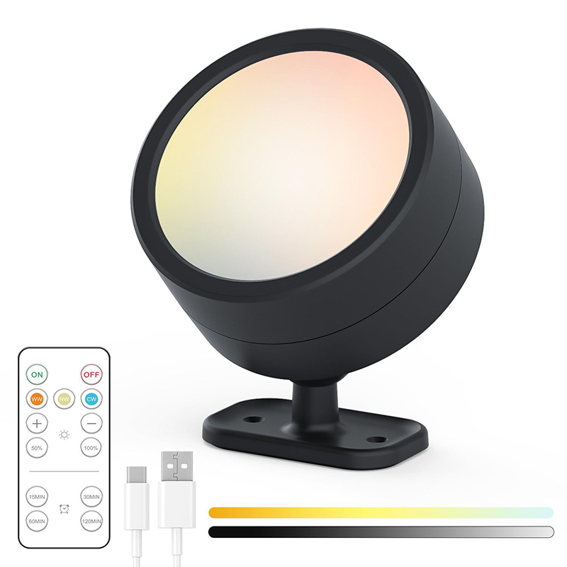 Rotatable Multicolor PC Rechargeable Wall Lamp, Tunable Dimmable LED Sconce - Image 3