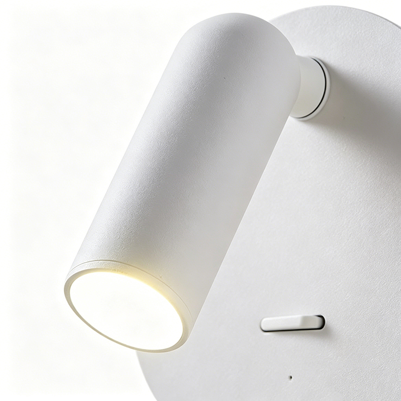 Matte Iron Rechargeable Reading Wall Lamp, Dual-Color LED Sconce - Image 2
