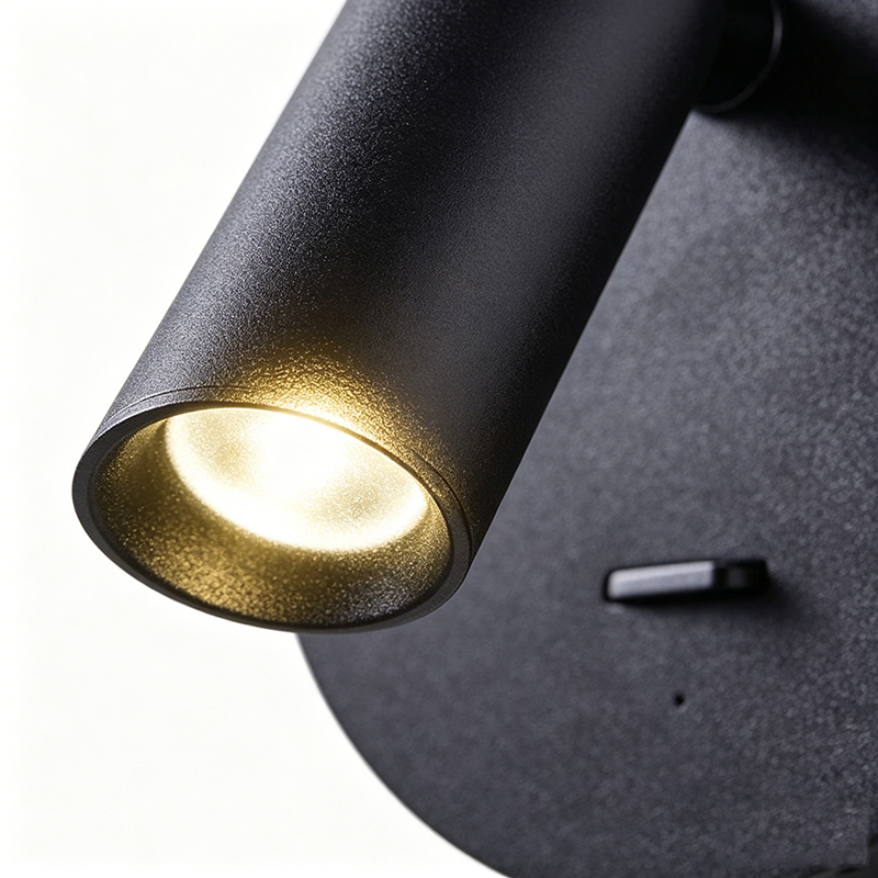 Matte Iron Rechargeable Reading Wall Lamp, Dual-Color LED Sconce - Image 5