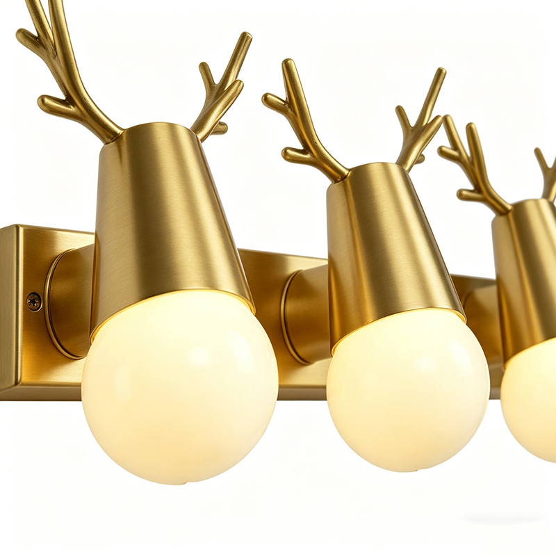 Whimsical Brass Antler-Shaped Wall Light Collection - Image 9