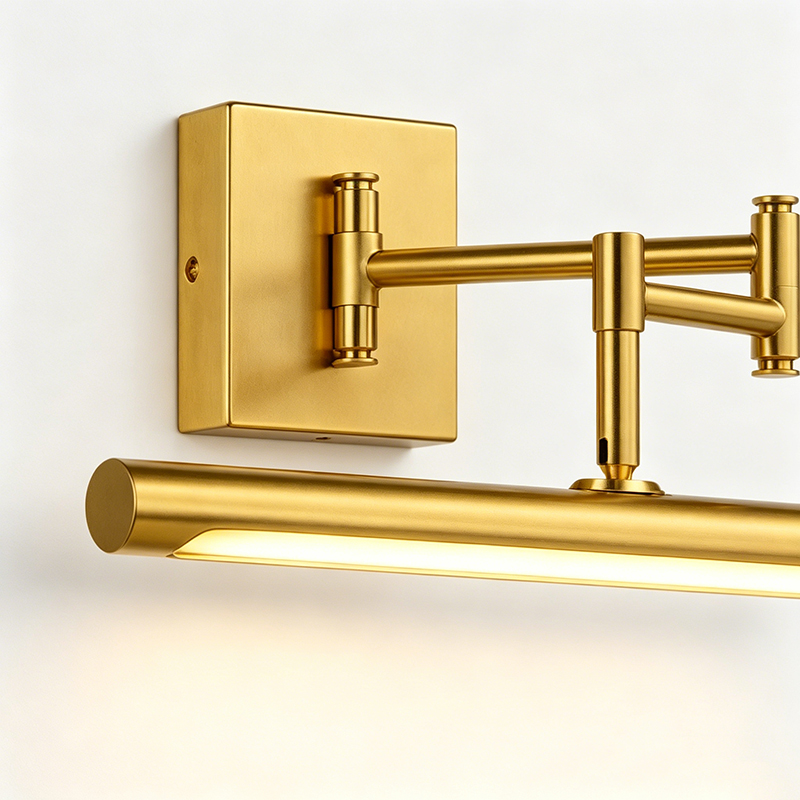 Brass Adjustable LED Picture Light, 3 Sizes Swing Arm Wall Mount Lamp for Artwork Display - Image 3