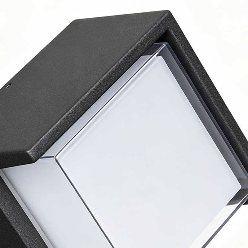 Square Aluminum Outdoor Wall Sconce, 3 Sizes LED Light With PC Shade - Image 2