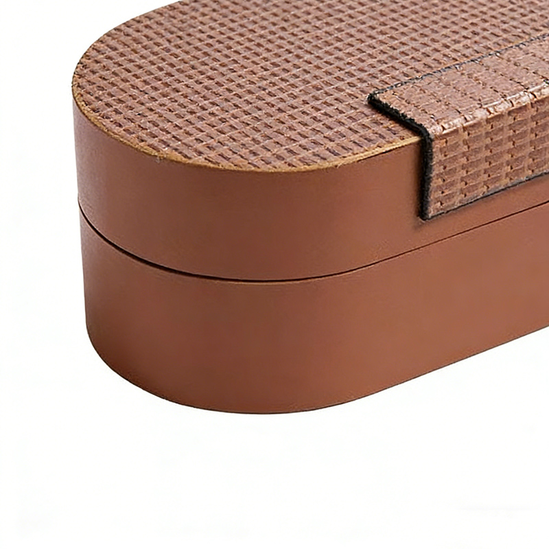 Round & Oval Faux Leather & Mdf Jewelry Box Collection - Image 5