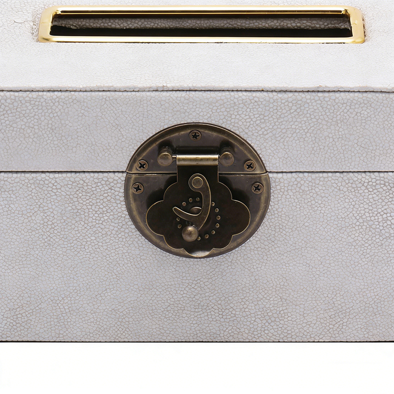 Luxury Faux Leather & MDF Tissue Box Set With Metal Accents (6 Styles) - Image 8