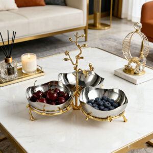 Botanical Branch Stainless Steel & Zinc Alloy Serving Set