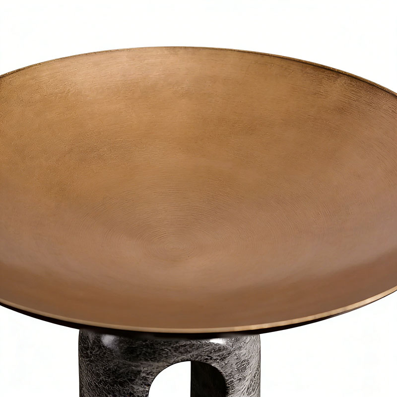 Arch Pedestal Metal & Marble Serving Bowl Set (Two-Size Design) - Image 5