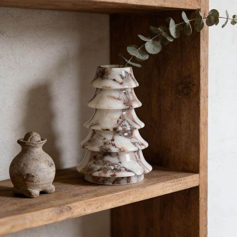 Marble & Metal Sculptural Vase Collection (2 Designs) - Image 5