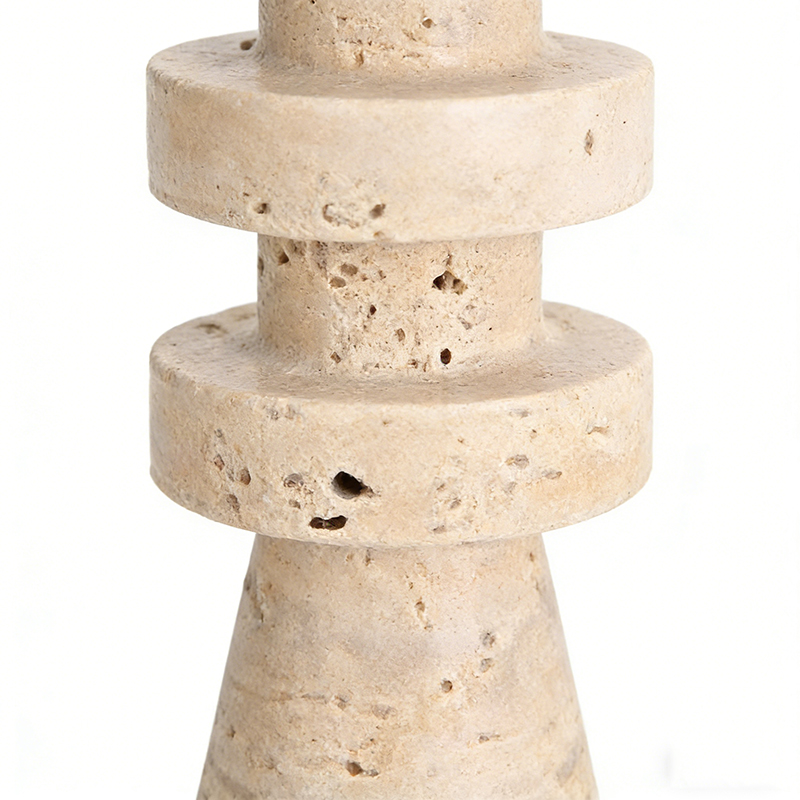 Natural Marble Geometric Candle Holder Set - Image 2
