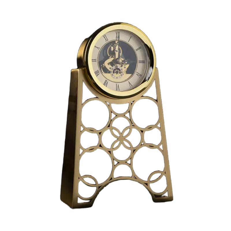 Modern Luxury Iron Art Geometric Desk Clock Set - Image 6