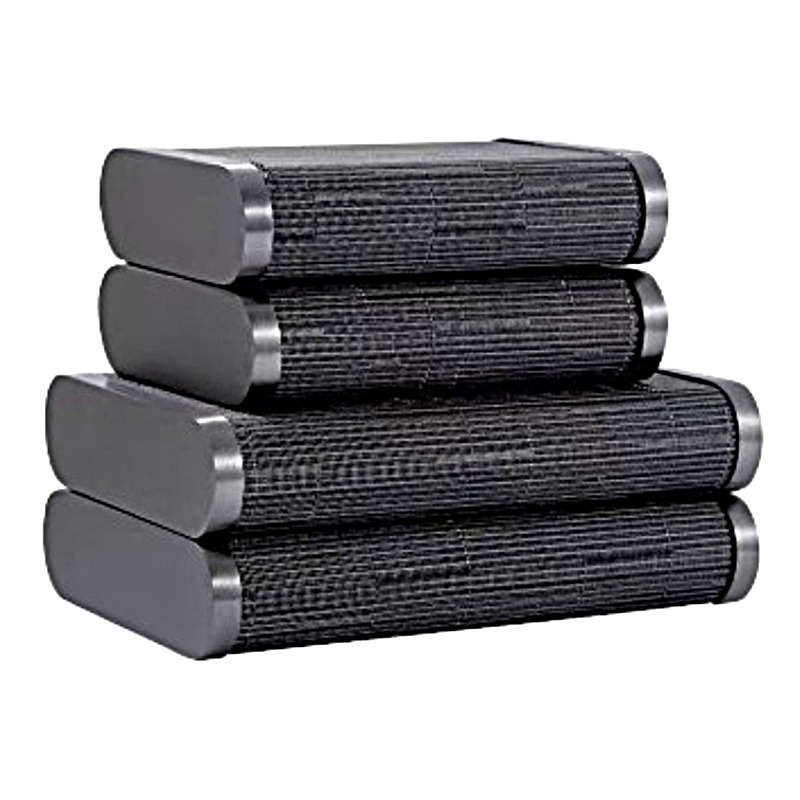Sleek Metal & Textured Leather Rectangular Storage Box Set (Two Color Options) - Image 2