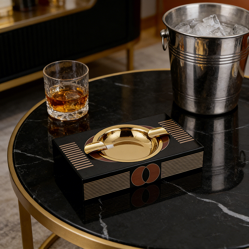 Rectangular Modern Accent Ashtray Set - Image 4