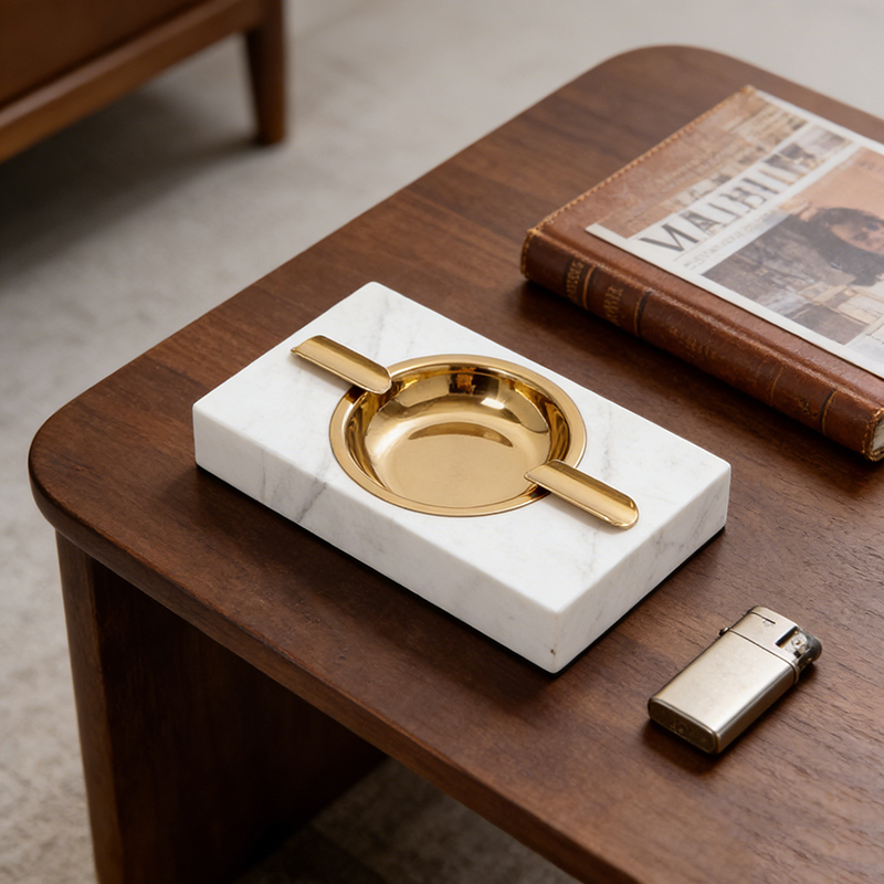 Rectangular Modern Accent Ashtray Set
