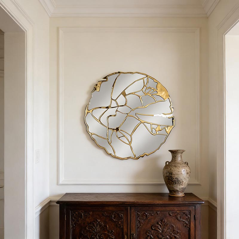 Artistic Brass & Stainless Steel Decorative Wall Mirror Collection