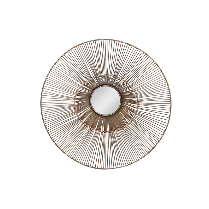 Radiant Double-Layer Iron Wire Decorative Wall Mirror Collection (4 Sizes) - Image 3