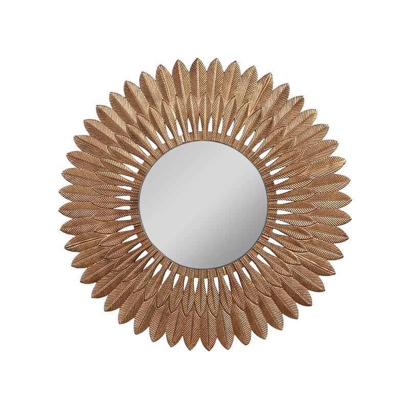 Botanical Leaf Iron Frame Decorative Wall Mirror Collection - Image 6