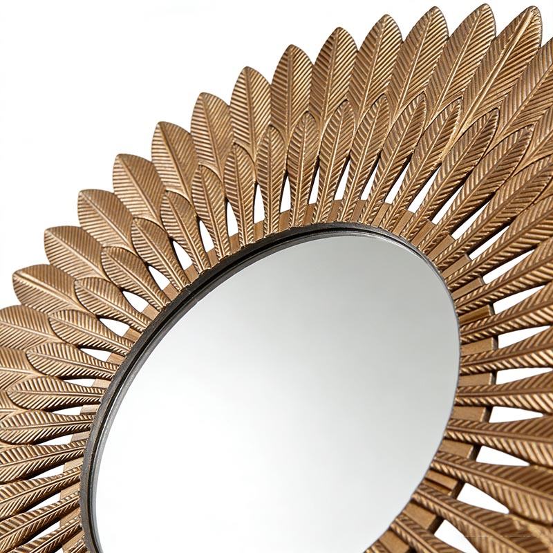 Botanical Leaf Iron Frame Decorative Wall Mirror Collection - Image 5