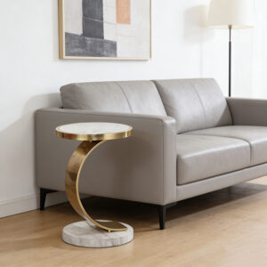 Brass & Marble Accent Table Collection (14 Distinct Designs)