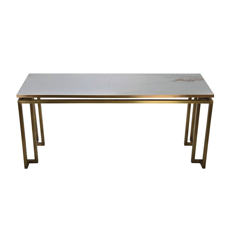 Brass & Marble Console Table Set (Modern Minimalist & Vintage Ornate Styles) - Image 6