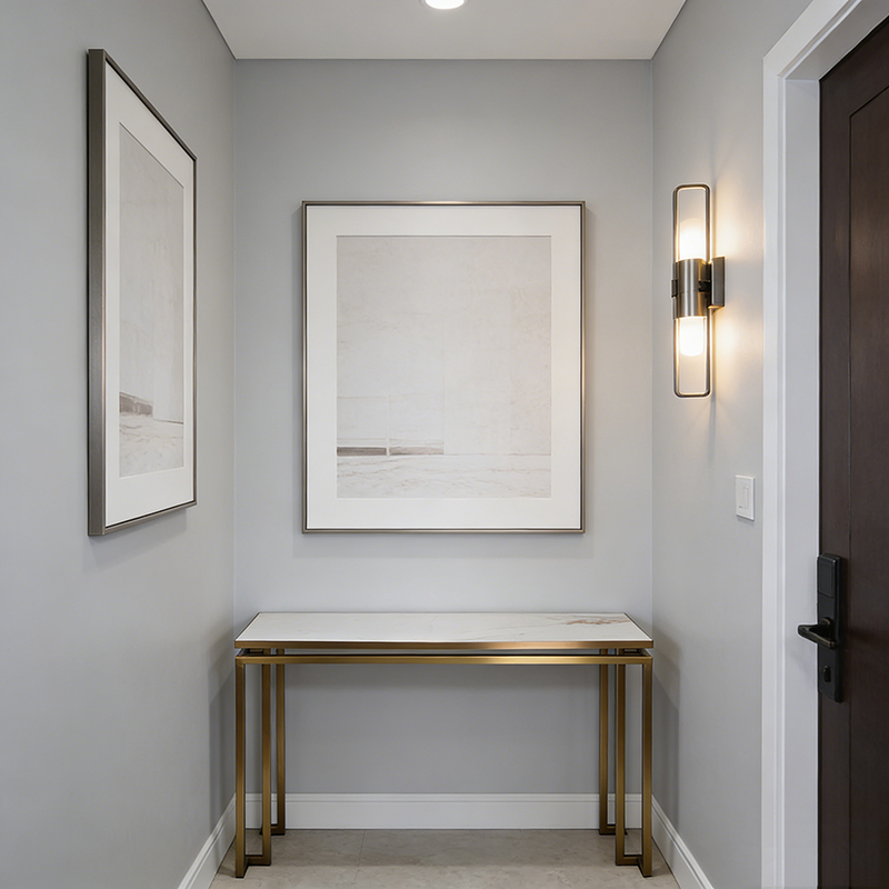 Brass & Marble Console Table Set (Modern Minimalist & Vintage Ornate Styles) - Image 4