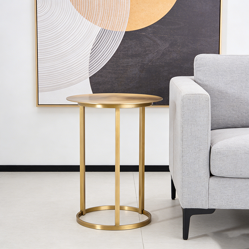 Minimalist Polished Brass Side Table Set (3 Sleek Silhouettes)