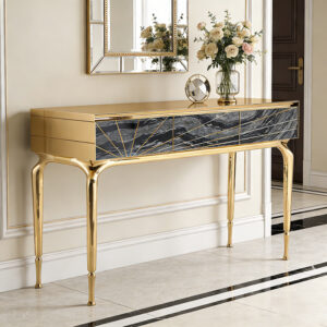 Luxury Mixed-Material Console Table Set
