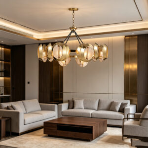 Modern Brass Chandeliers