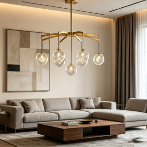 Simple Brass Chandeliers