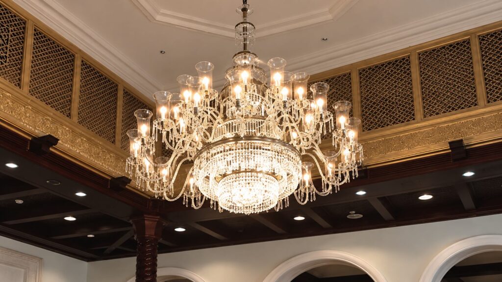 0.Custom Crystal Chandeliers for a Luxury Hotel in Dubai Ritz Carlton Lighting Project